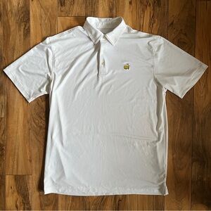 Masters Tech White Performance Polo Golf Shirt